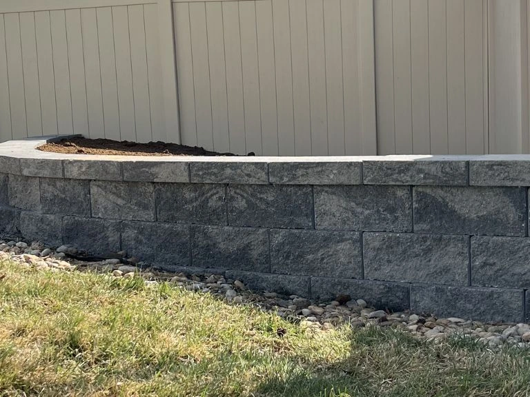 Completed raised garden bed landscaping Mount Holly NC by CLT Pros